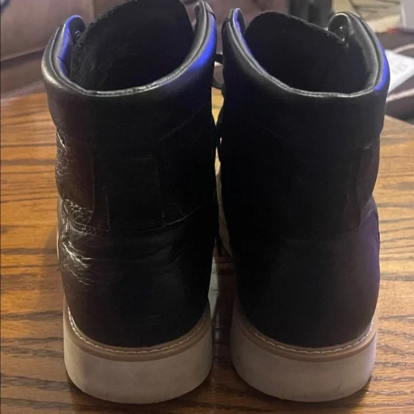 COLE HAAN Woodbury Black Leather Men's Boots Size 9M Retail $250 - Picture 4 of 8